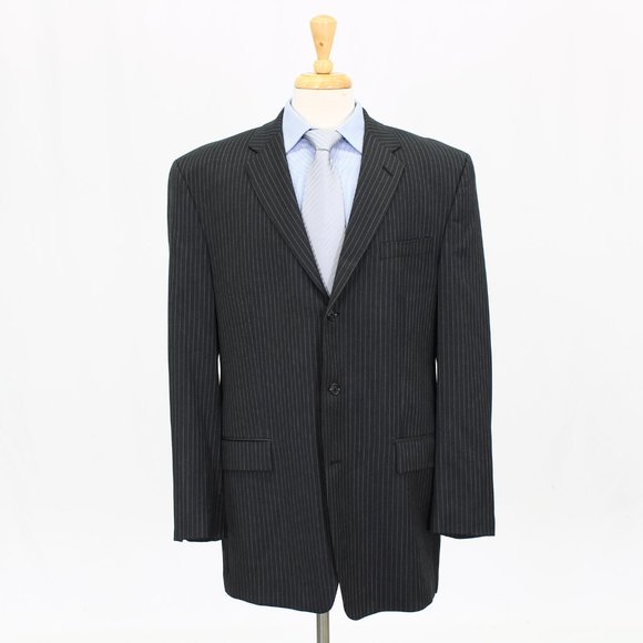 Calvin Klein Other - Calvin Klein 44L Gray Striped 3-Button Sport Coat Blazer Jacket G105
